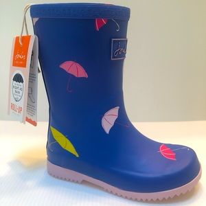 Joules Roll Up Welly Umbrella Rain Boots. Size 9 toddler.
